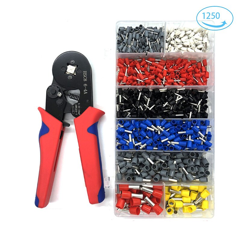 Handheld Tubular Terminal Crimping Tool Mini Electrician's Pliers Hand Tools HSC8 6-4 0.06-10mm High Precision Pliers Set