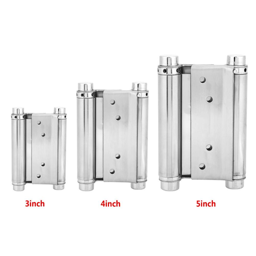2pcs 3/4/5inch Door Gate Hinge Fittings Stainless Steel Double Action Spring Hinge Hardware For Furniture Tool