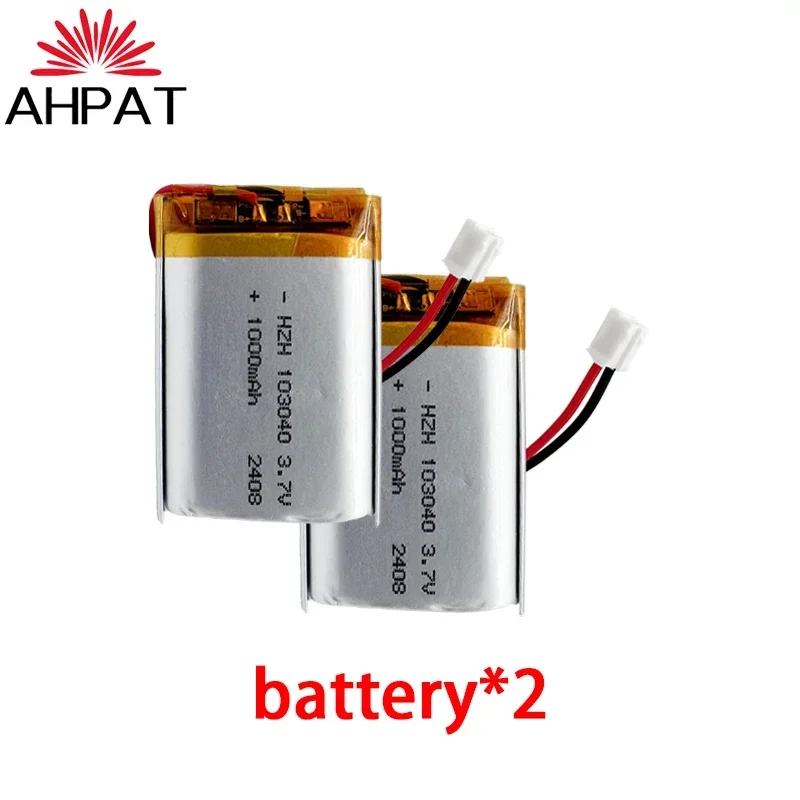 3.7 V 803040 1000 mAh Oplaadbare Polymeer lithium ion/Li-ion batterij voor MP3 speler alarm luidspreker DVD GPS VR Auto DVR: Paars