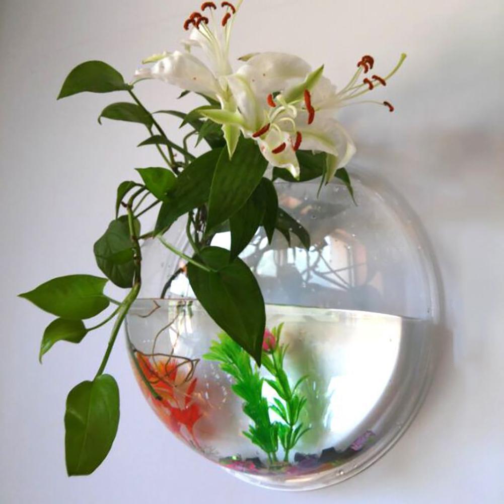 Kreative Hängen Glas Blume Fisch Vase Hause Garten Zauberstab Dekor Hängen transparent Vase Panzer Aquarium Container-Heimat Zimmer Dekor