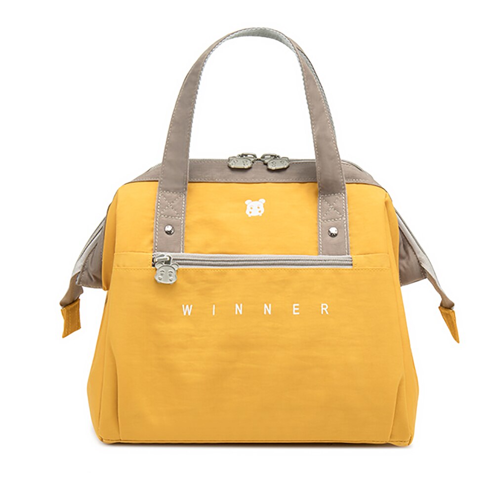 Winner Thermal Insulated Lunch Box Tote Cooler Bag Bento Pouch Lunch Container School Food Storage Bags: S-Yellow