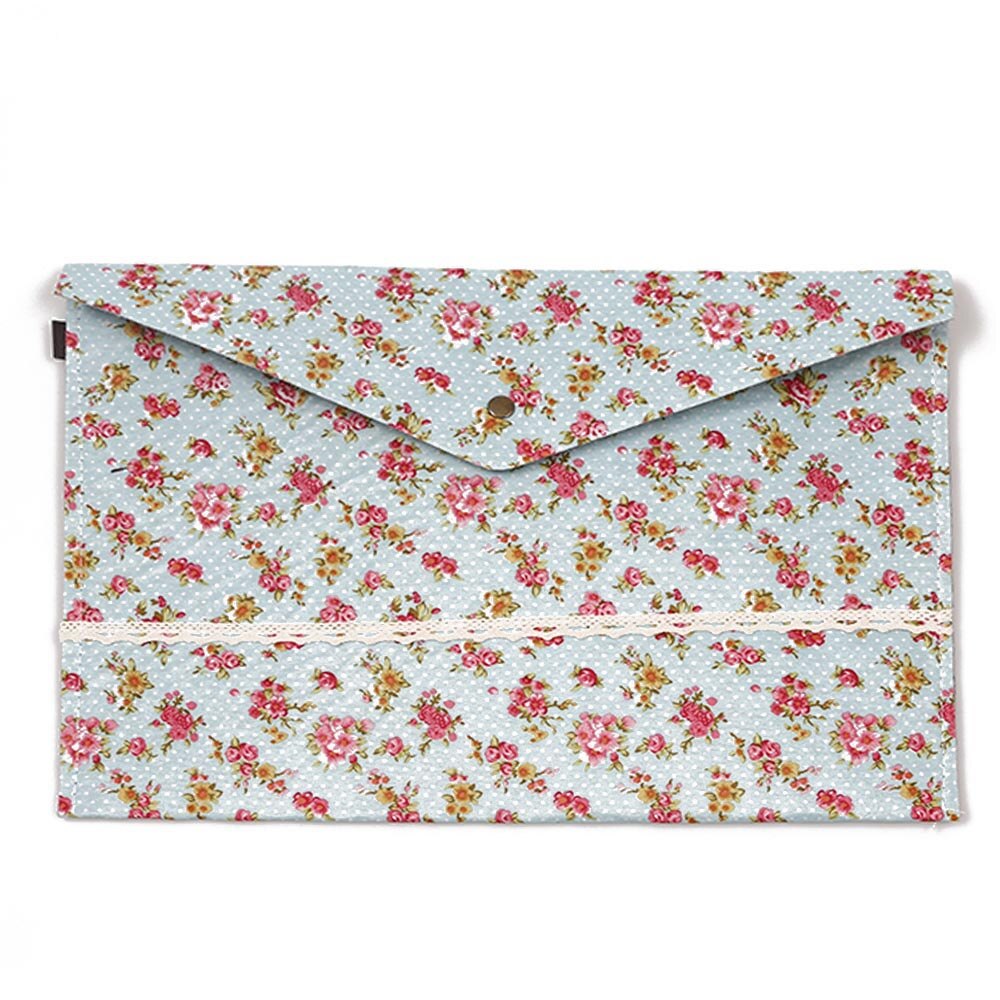 1PC Cloth A4 file Document Folders Bag Floral Printed Envelope A4 Files Storage Bags Stationery Office School Supplies