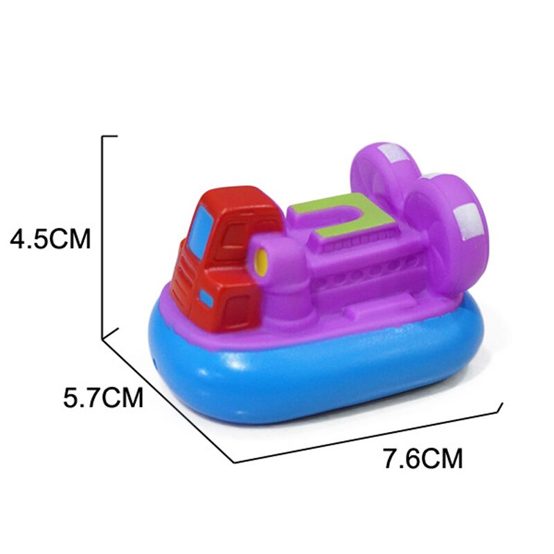 Cold Bath Toy Pool Baby Toy Child Water Colorful Fighter Submarine Train Car Boat Soft Rubber Toy Boy Girl Safety: 7