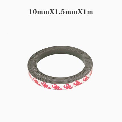 Vahva joustava magneettinauha itseliimautuva magneettinauha kumimagneettinauhan pituus 39.37 tuumaa: W 10mm x  t 1.5mm