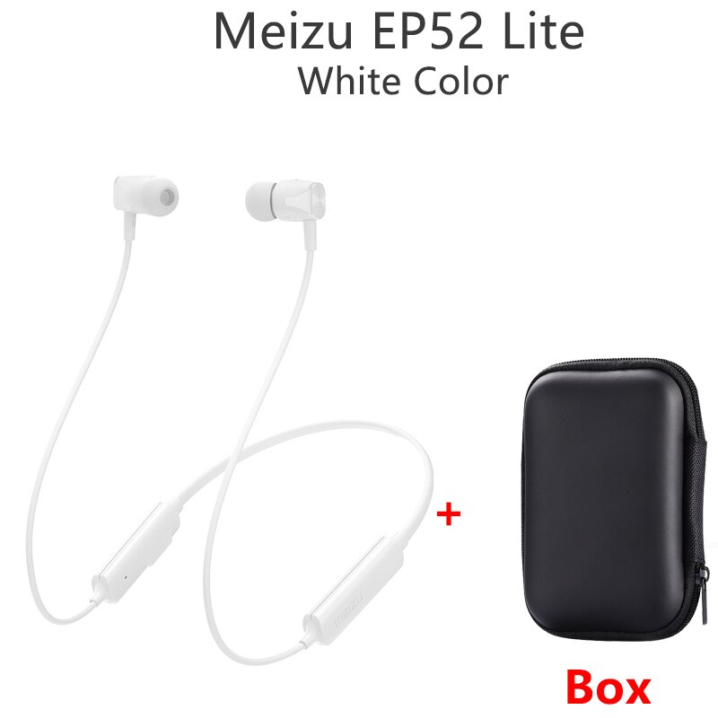 Originele Meizu EP52 Lite Draadloze Koptelefoon Bluetooth Koptelefoon Waterdichte IPX5 Sport Bluetooth 4.2 Headset Voor Meizu Opmerking 9: White n Box