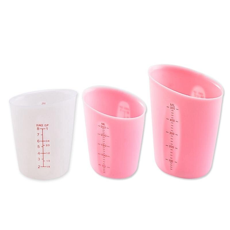 Kitchen Silicone Measuring Cup Dual-Scale Mixing Cup Measuring Tool Scale Measuring Cup Reusable Measuring Tools for Baking