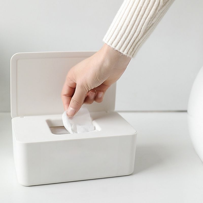 Engangsmaske opbevaringsboks tørreskab vådservietter dispenser vådt papirhåndklædeæske opbevaring letvægtsholder holdbar