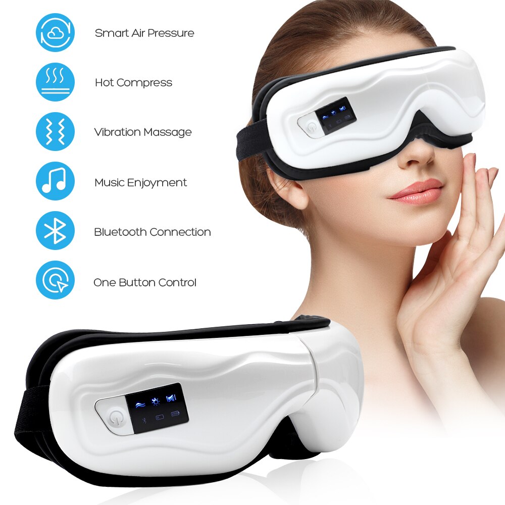 Electric Vibration Eye Massager Compress Therapy Glasses Eye Care Wrinkle Fatigue Relieve Vibration Massage Machine: Type E