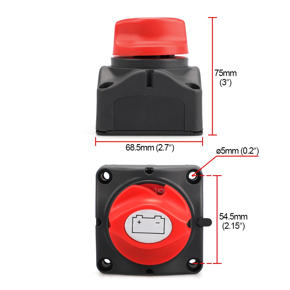 Drejeknap marinebåd kraftigt batteri-isolator afbrudt afbryder 12v 48v 275a