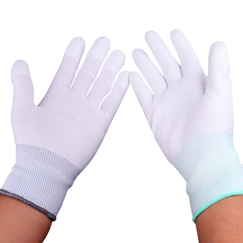 12 Paar Antistatische Handschoenen Elektronische Handschoenen Anti-Statische Stofvrij Dunne Gedeelte Gebreide Handschoenen Dragen Beschermende Beschermende Handschoenen
