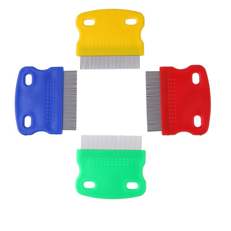 Pet Flea Comb Stainless Steel Pin Dog Hair Cat Kitten Puppy Pin Brush for Dog Cat Kitten Hair Trimmer Grooming Tool