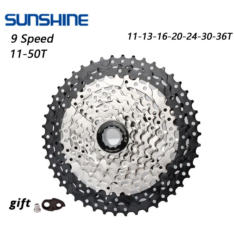 Cykel mtb kassette 8s 9s 10s 11s speed 32/36/40/42/46/50t frihjul breddeforhold mountainbike svinghjul: 9 hastighed 11-50t