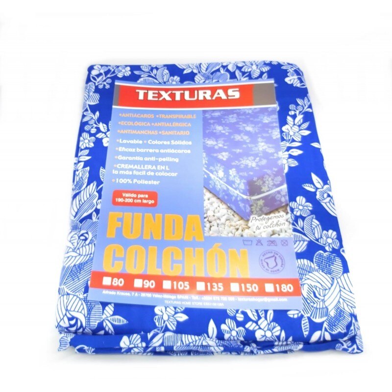 Denier Matrashoes Blauw Rits L Bloem 135X190 Cm