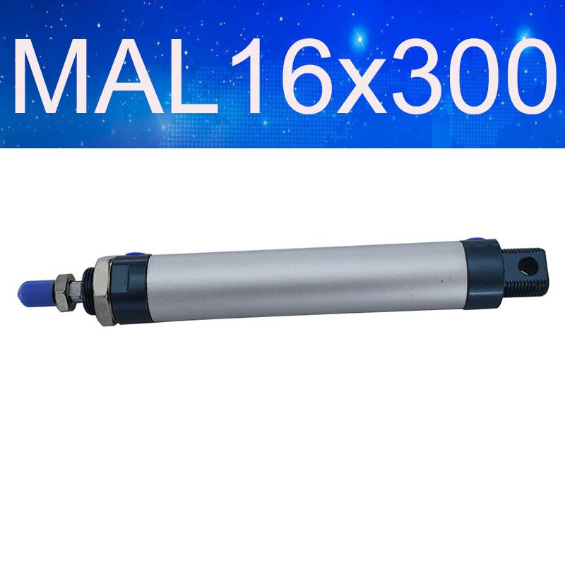 Pneumatische Cilinder - MAL Type - 16mm Boring - 25-500mm Slag - Aluminiumlegering: Mal 16 x 300