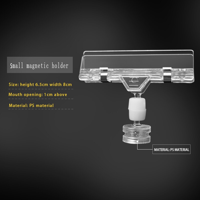 10 Pcs Transparent Crystal Clip POP Advertising Clip Commodity Price clip Supermarket Price Brand Stand Vertical: JCO5  10PCS