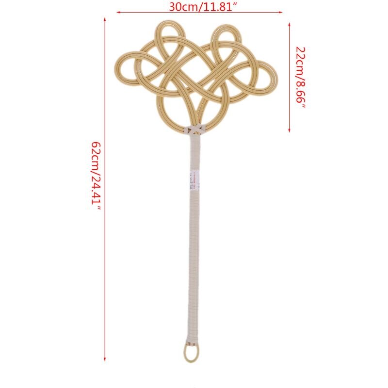 Traditional Racket Woven Imitation Rattan Clean Duster Carpet Rug Beater Durable Hand Made For Pet Owner