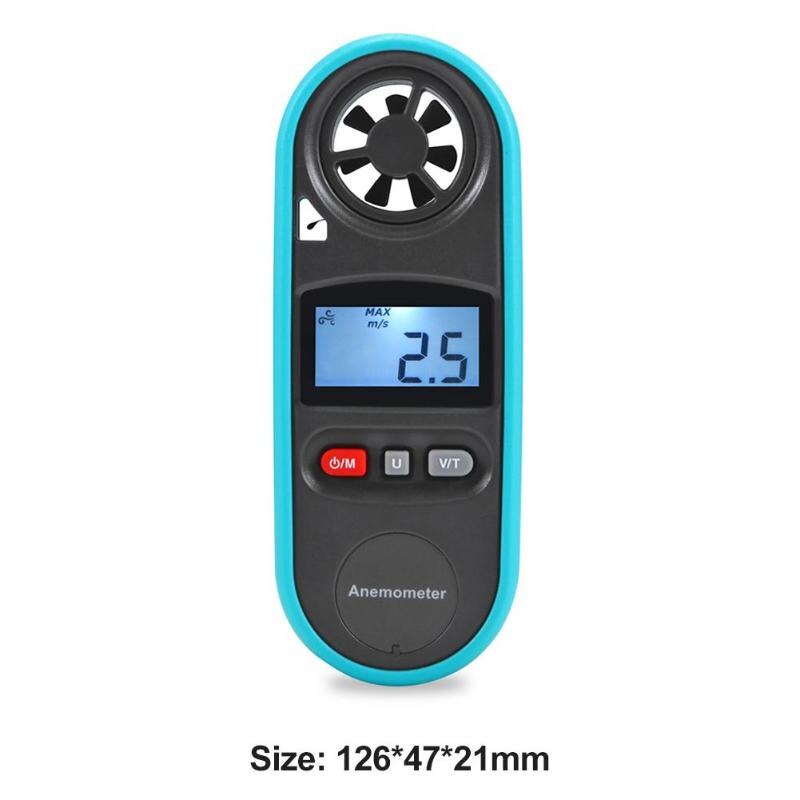 Portable LCD Digital Windmeter Anemometer Thermometer Wind Speed Gauge Meter Rapid Response and Accurate Measurement