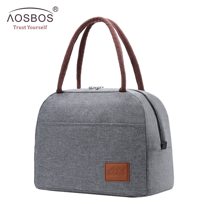 Aosbos Portable Cooler Lunch Bag Thermal Insulated Travel Food Tote Bags Food Picnic Lunch Box Bag for Men Women Kids