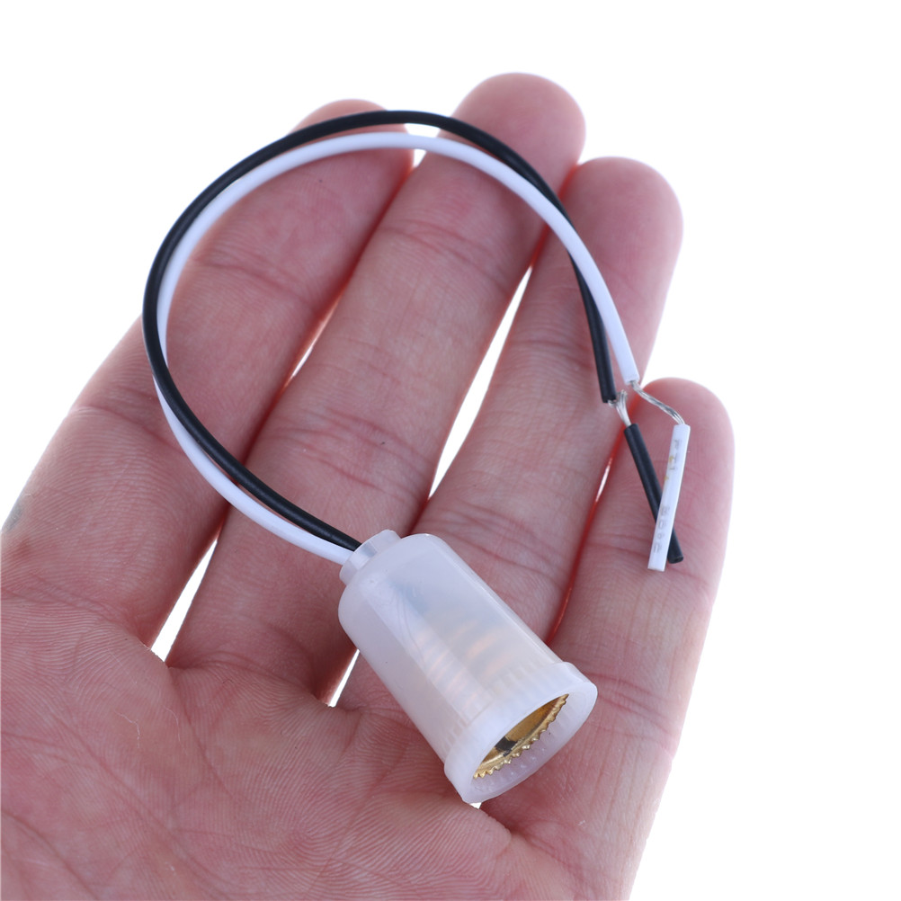 Tomada de lâmpada de plástico com fio, Lâmpada LED, Suporte da lâmpada, Adaptador Conversor, Material ABS, Suporte Base da lâmpada E12