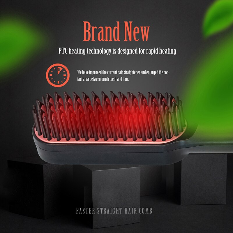 Multifunctional Beard Straightener Hair Straighten Straightening Beard Comb Hair Brush Quick Hair Styler Men Hair Styler Tool