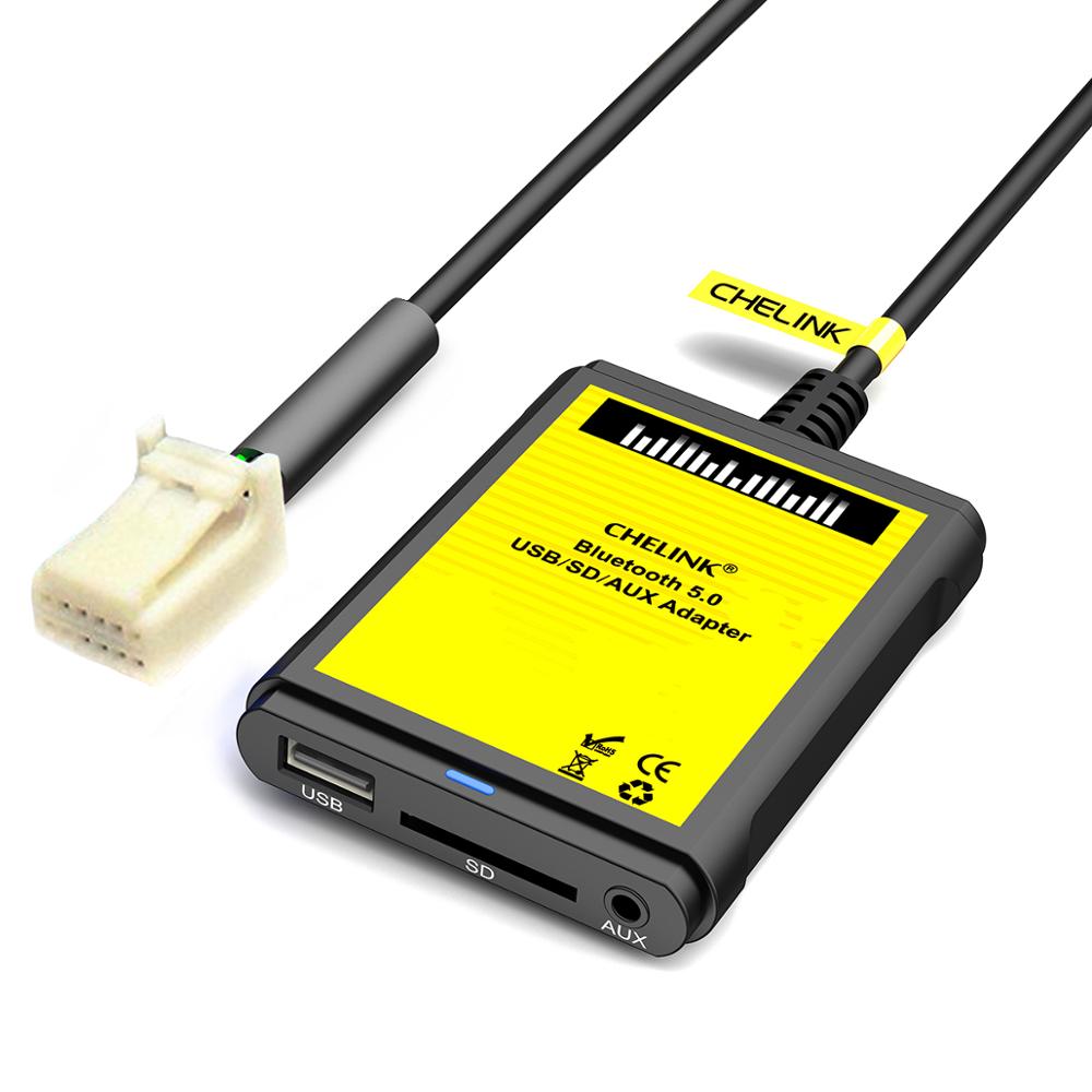 Chelink cd -vaihtaja mikrofonilla ja 3.5mm aux -kaapelivaunulla  mp3 -soitinradio aux- ja usb -tuloliittimellä toyota