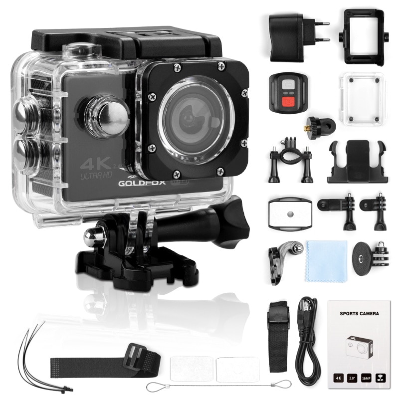 Ultra Hd 4K Actie Camera Wifi 2.0 ''12MP 30M Gaan Waterpoof Pro Sport Camera Video-opname Sport dv Helm Camera