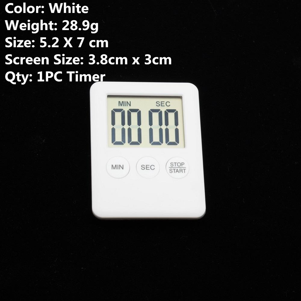 Keuken Digitale Lcd Timer Stop Watch Koken Countdown Klok Alarm Sets Tijd Voor Koken Middagpauze Studie Kappers: 3