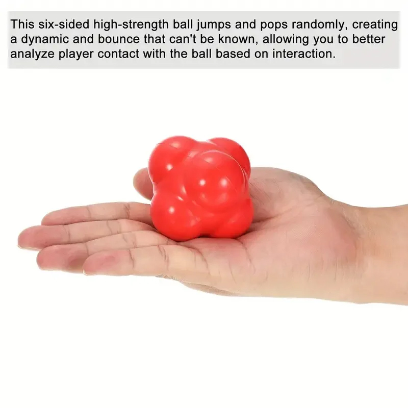 68mm hexagonala reaktionsbollar i silikon, smidighets- och koordinationsboll, reflexövning, fitnessboll, lämplig för barn och vuxna