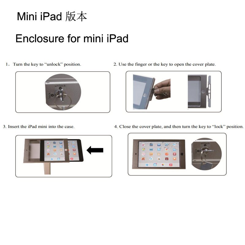 for 10.2 iPad table security holder anti-theft enclosure flexible gooseneck arm mount desktop for mini/ air/ 9.7/10.5 pro