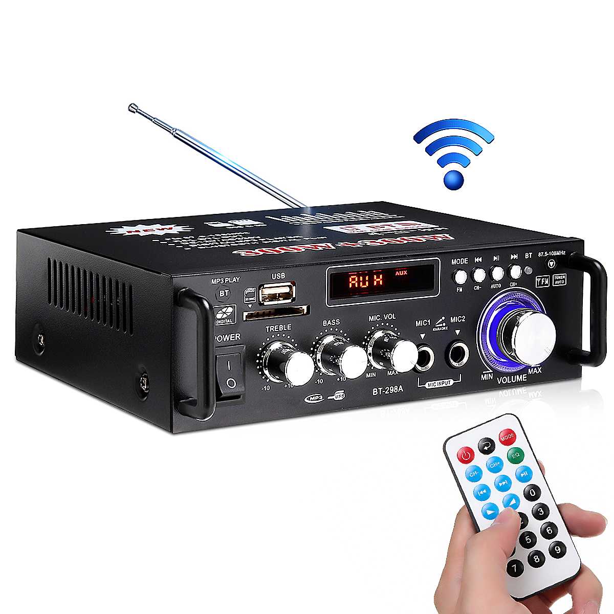 600W Car Mini HIFI Amplifier Home Amplifiers Audio bluetooth Amplifier HiFi Subwoofer Amplifier Home Theater Sound System