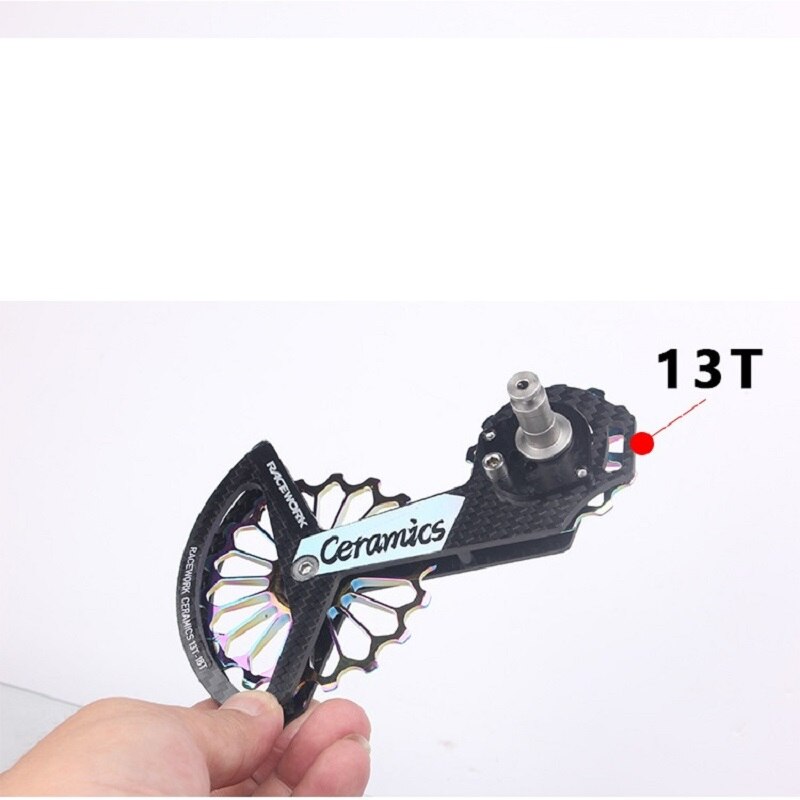 RACEWORK carbon fiber ceramic rear derailleur guide wheel R7000/R8000 road bike big drumstick guide wheel bicycle parts