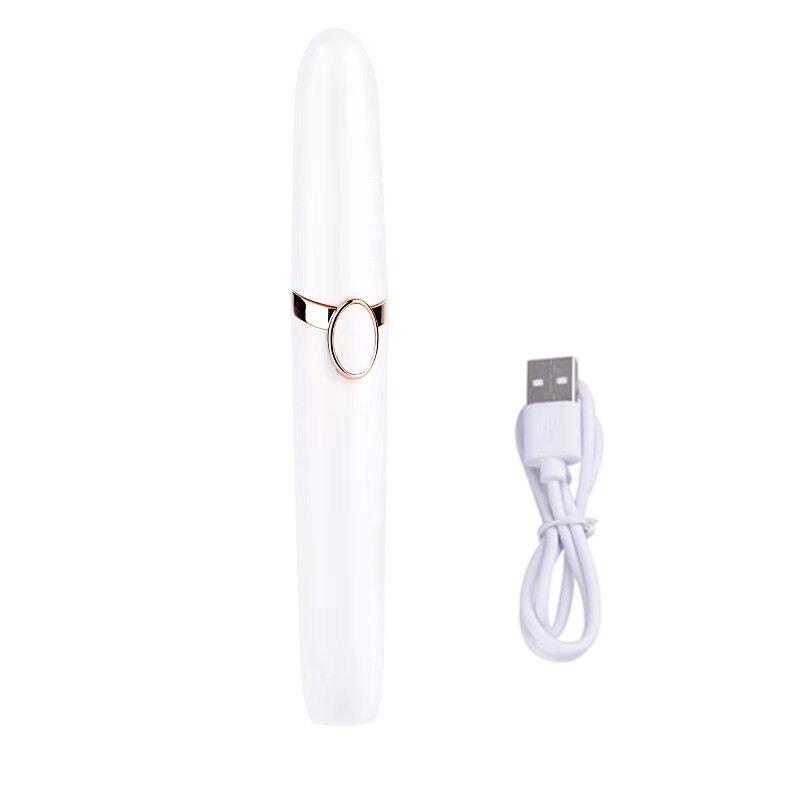 Elektrische Wenkbrauw Trimmer Usb Wenkbrauw Epilator Vrouwelijke Makeup Tools Voor Vrouwen Scheerapparaat Pijnloos Wenkbrauw Scheermes Gezichtshaar Remover: WHITE