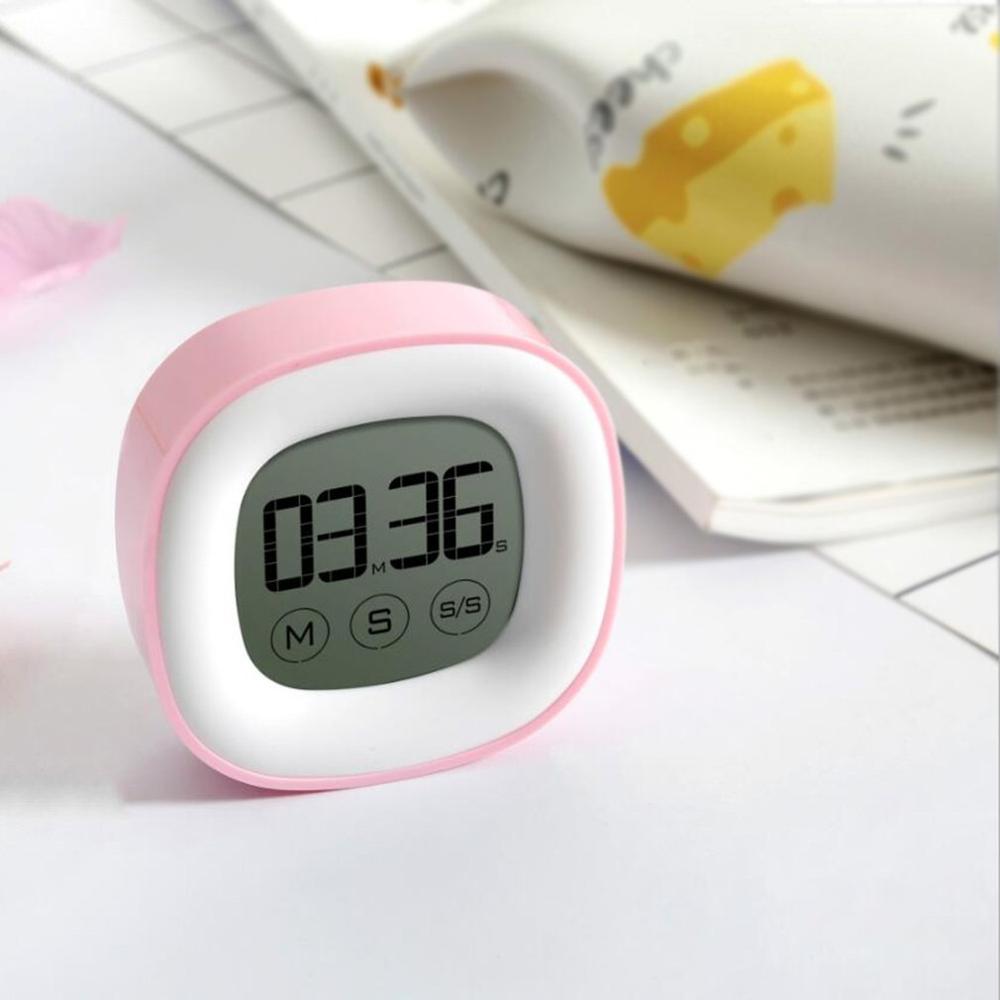 LCD Digital Kitchen Countdown Timer Mini Cooking Timer with Timer Memory Recall Magnetic Stopwatch Cooking Alarm Clock 2 Colors