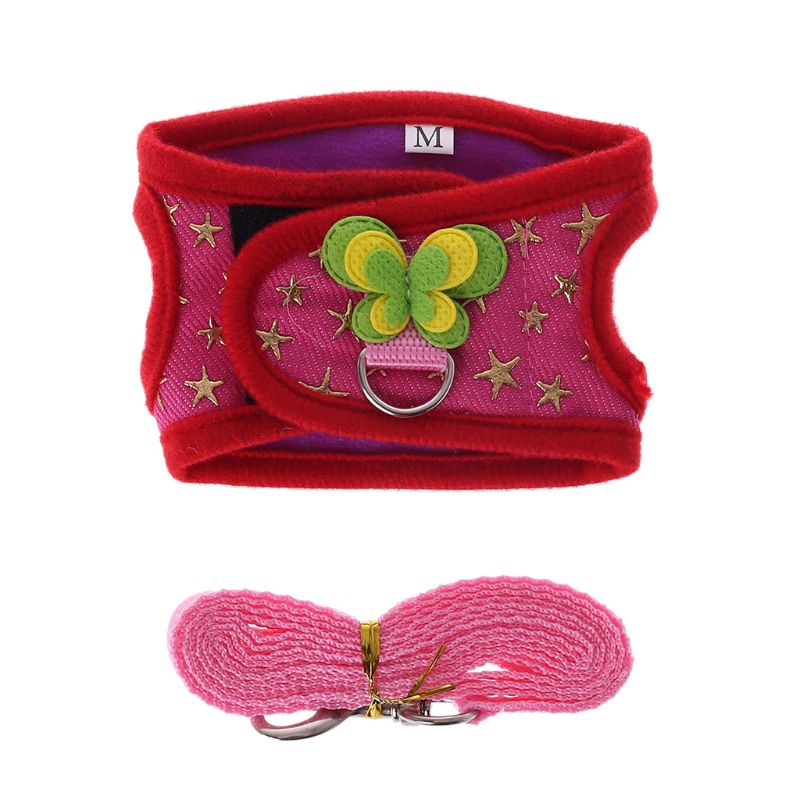Arnés ajustable para hámster, conjunto de correa para conejillo de indias, Chinchilla, ratones, Hurón, accesorios para animales pequeños,: -2 / S