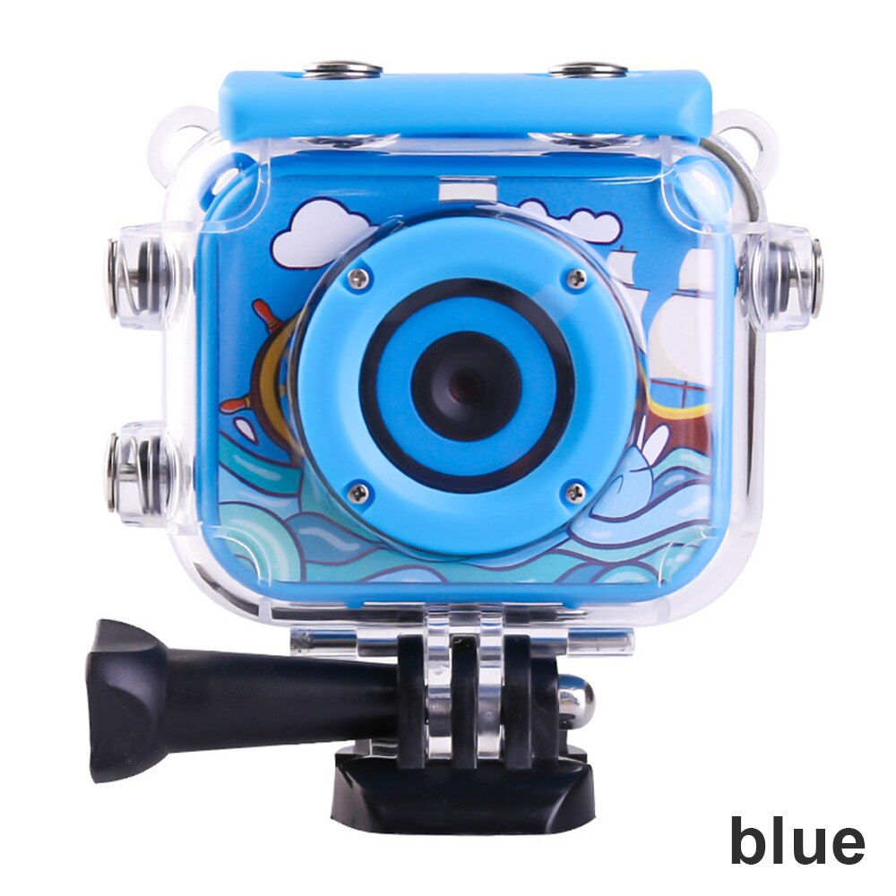 Capsaver fotocamera per bambini 1080P telecamera sportiva supporto impermeabile TF Card 1600M pixel con schermo da 2 pollici per foto Video portatile: Blu