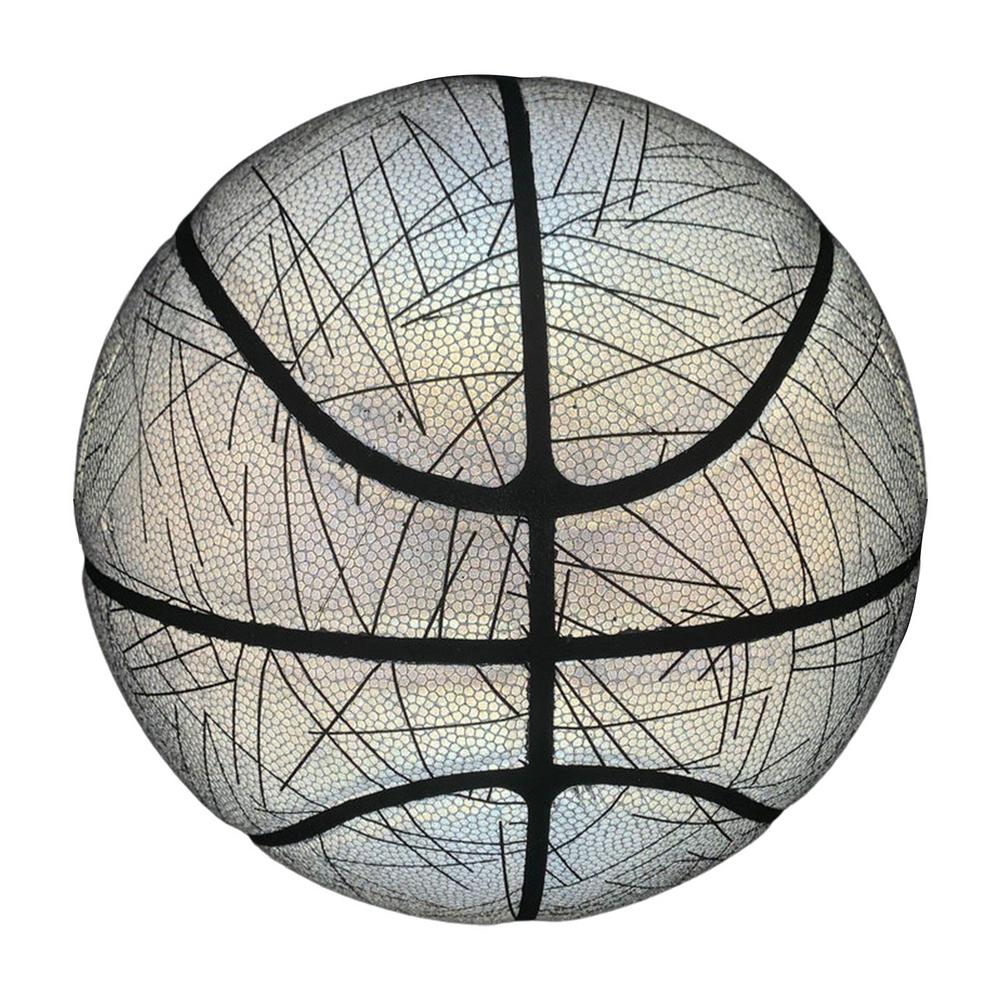 Size 7 Reflective Basketball - Night Luminous Holographic Basketball Cool Fluorescent - Personality Street Fancy Basketball Fo