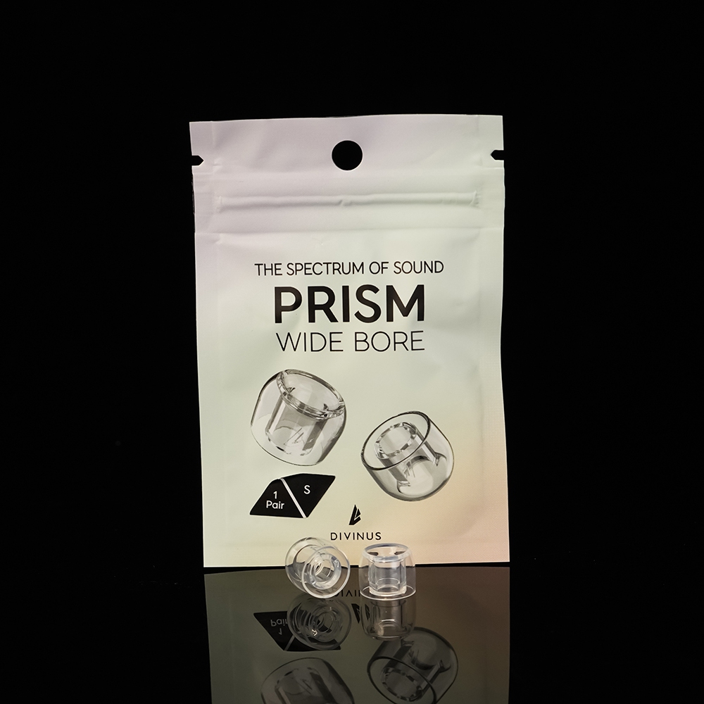 Divinus Prism Wide Bore LSR Earphone Eartips For 4-6mm Nozzle, Earphone Ear Tips for Dunu Davinci, AFUL Performer 5+2, JUZEAR