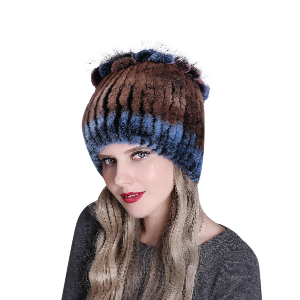 Winter Hats Women Warmth Colorful Warm Caps Female Headgear Czapka GRS