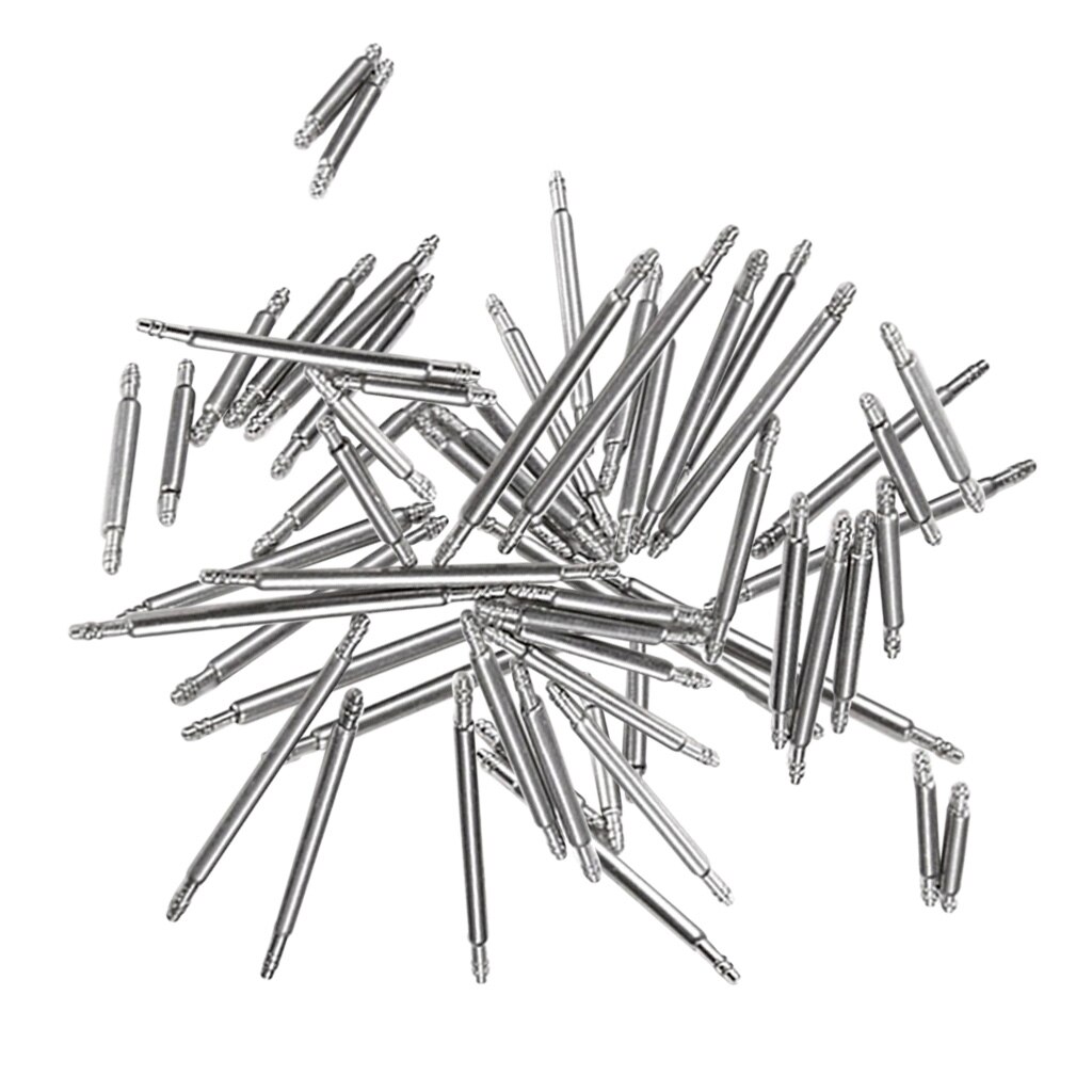 100PCS 1.8mm Stainless Steel Needle Spring Bar Pins Watch Band Strap Pins