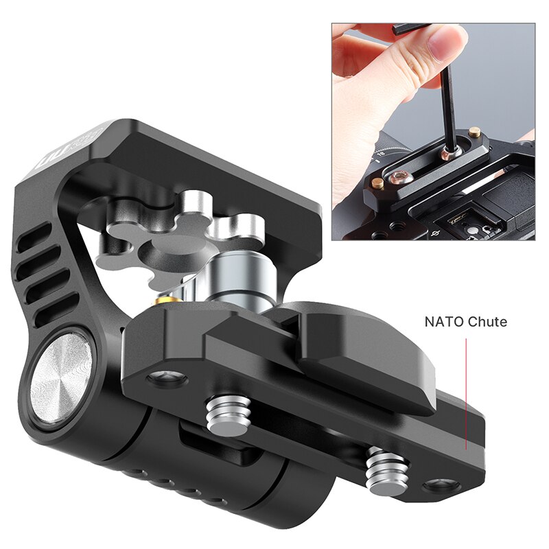 UURig R058 NATO Monitor Mount Bracket Adjustable DSLR Monitor Adapter Mount Universal 1/4 Screw