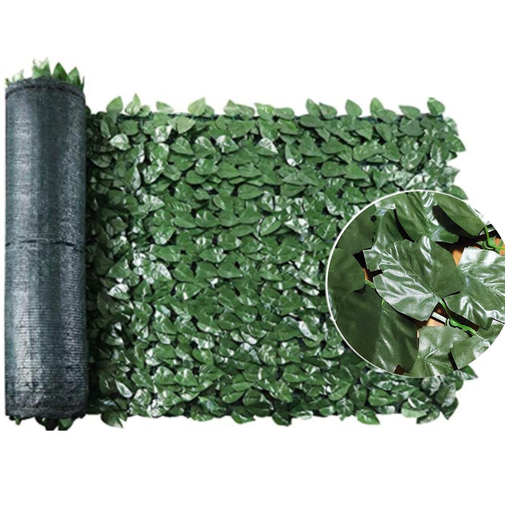 Artificial Hedge Leaves Faux Lvy Leaf Privacy Fence Screen For Garden Decoration Backyard Fence Mesh Balcony Garden Fence: E   0.5X3m