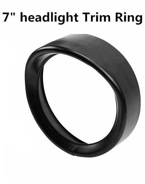 7 tommer sort / krom forlygte forlygte trim ring 4.5 tommer tåge lys trim ring til harley touring road king electra glide: 7 tommer trimring b