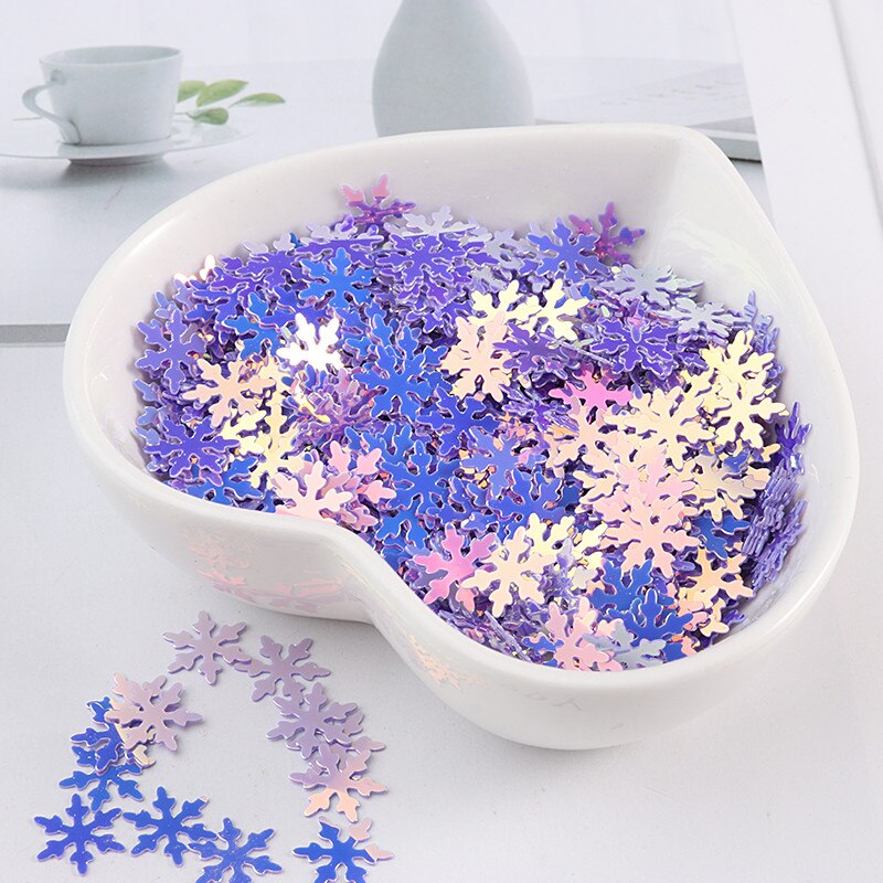 9Mm 320Pcs Diy Pailletten Sneeuwvlok Kleurrijke Leuke Manicure Accessoires Pailetten Pailletten Nail Decoratie Diy Materiaal: Purple