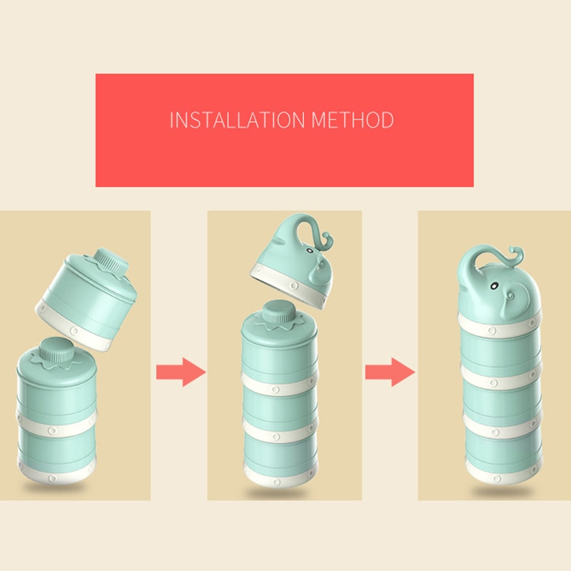 3 Layer Baby Food Storage Box Portable Mini Baby Feeding Milk Powder Container Organizer Box Food Storage Container