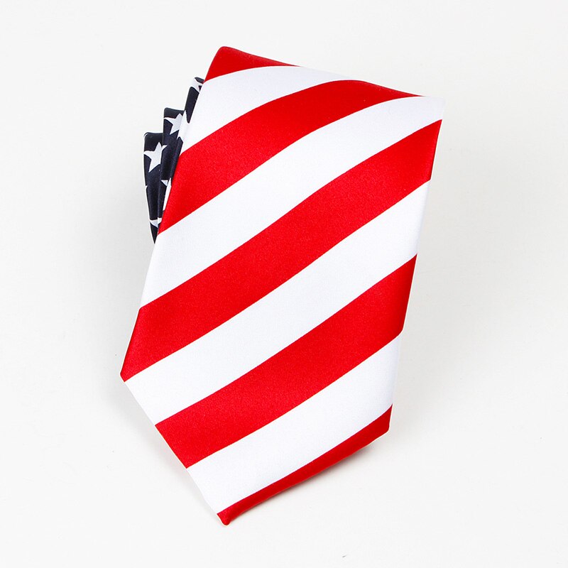Polyester seide druck Amerikanische flagge beliebte edle business männer krawatte: Default Title