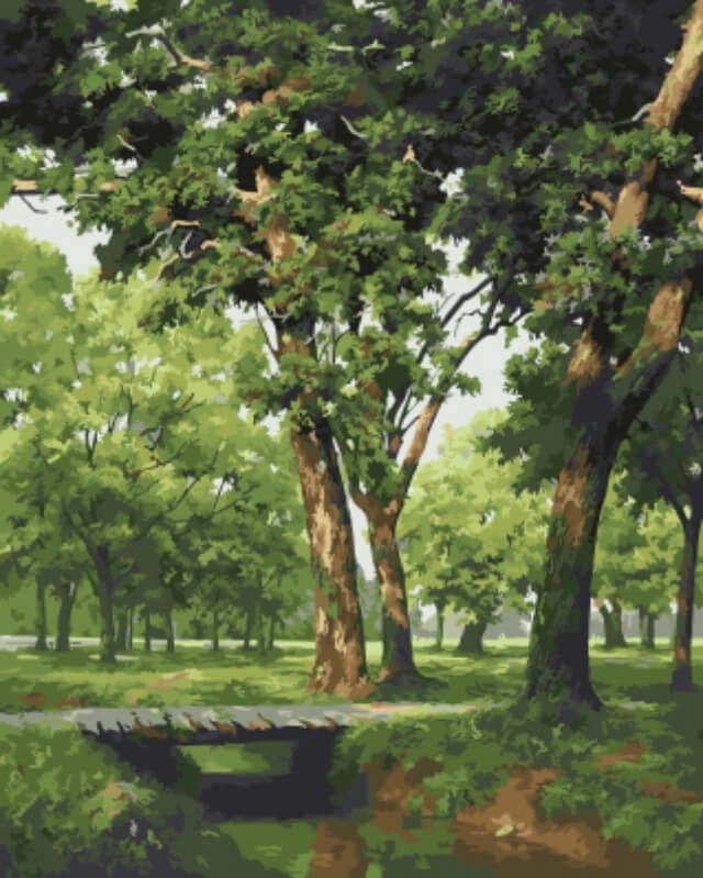HUACAN Painting By Numbers Tree Scenery Drawing On Canvas HandPainted Picture By Number Bridge Landscape Kits Home Decor: SZHC5410