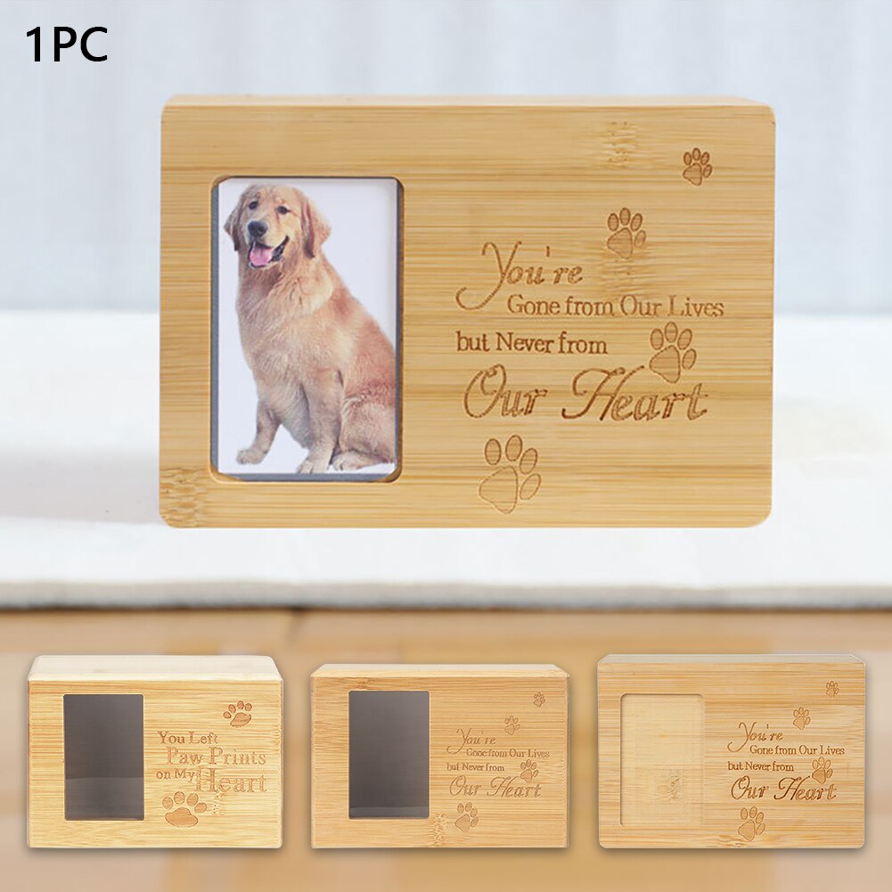 Keepsake Huisdier Urn Kleine As Grafsteen Case Fotolijst Hond Kat Opslag Gedenkteken Dier Bamboe Crematie Doos