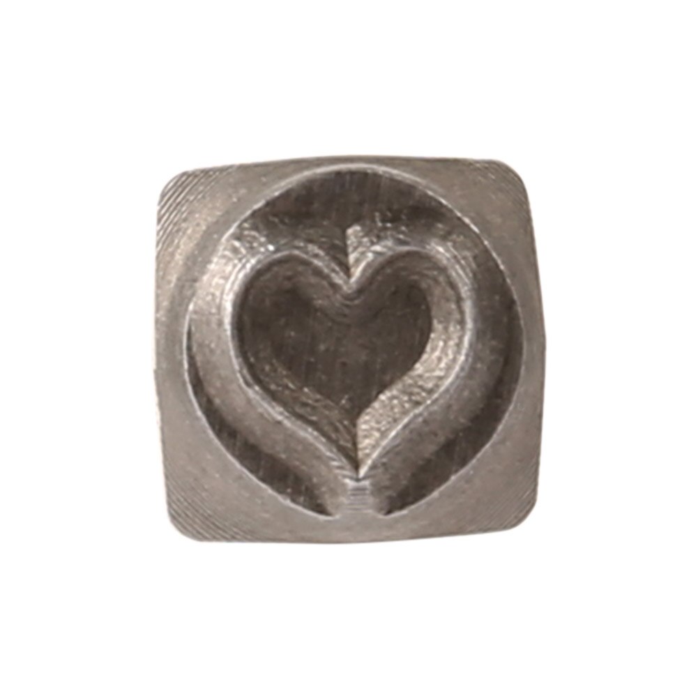 Whimsy love heart 6mm leima metalli karkaistu terästanko fping