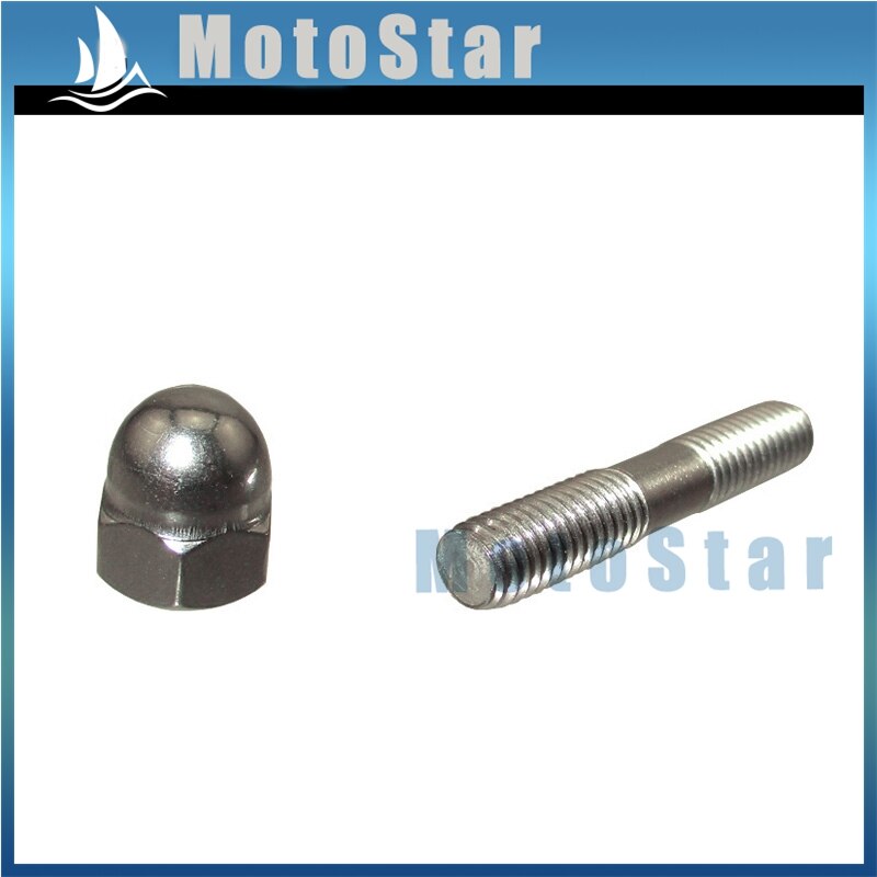 Goujon d&#39;échappement M6 x 35mm, écrou bombé pour Pit Dirt Bike, ATV Quad Go Kart