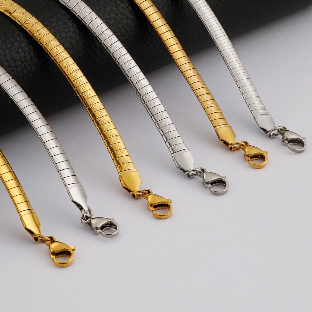 6mm Width Stainless Steel Torques Necklaces For Women S Gold Choker Necklace For Girls